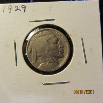 1929-P  Buffalo Head Nickel  ALMOST FULL DATE  HALF PRICE SHIPPING