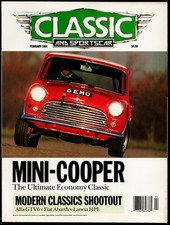 FEBRUARY 1991 CLASSIC AND SPORTSCAR MAGAZINE MINI-COOPER, ALFA GTV6, FIAT ABARTH
