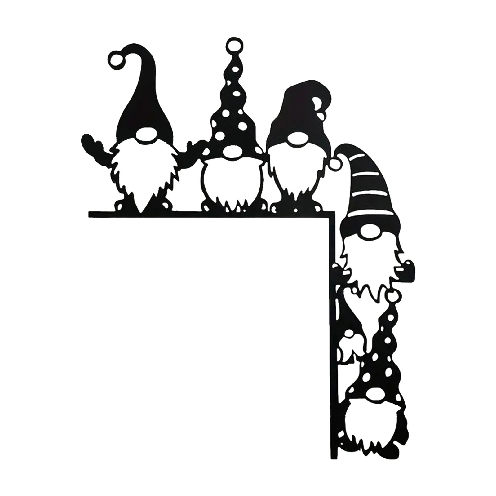 Gnome Door Frame Decoration Christmas Sign Art Christmas Door Decor Iron