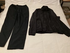 Mens Foot Joy DryJoy Black Golf Rain Suit Jacket With Pants Size  Large