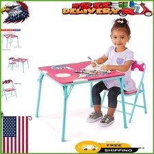 Colorful Disney Minnie Jr Activity Table Set with Chair - Perfect for Kids Play