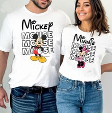 Disney Mickey Minnie Tshirt, Couple Matching Mouse Shirt, Disney Trip Family Tee