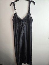 VTG Morgan Taylor Intimates Black Slip Dress Sz small