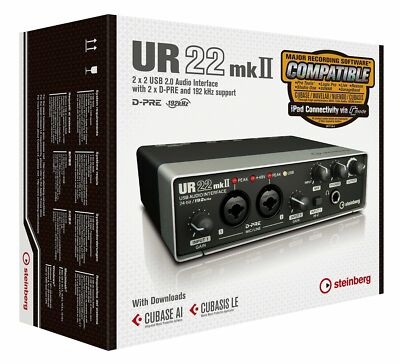 Yamaha Steinberg UR22MKII 2-Channel USB Interface 24bit/192kH With