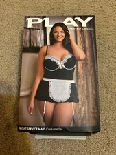 NWOB Size 1X/2X Fantasy Lingerie PLAY Sexy Night Service Maid Lingerie Costume