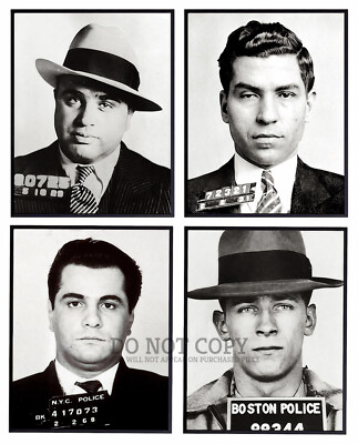 Gangster Mug Shots 11 X 14 - Rare Mugshot Collage - Wise Guys - Poster Art Print