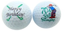 70th Birthday Golf Ball Set 2 Pack Gift for Golfer Funny Golf Gift