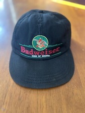Vintage Budweiser King of Beers Snapback Hat Black Made In USA