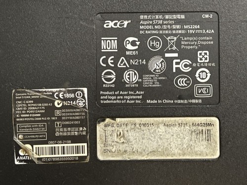 ACER ASPIRE 5735 - Picture 3 of 8