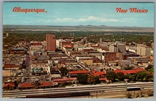 Albuquerque New Mexico Metropolitan Area c1964 Aerial View Postcard