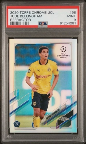 *** 2020 Topps Chrome UCL Refractor JUDE BELLINGHAM RC Rookie PSA 9 Mint ***
