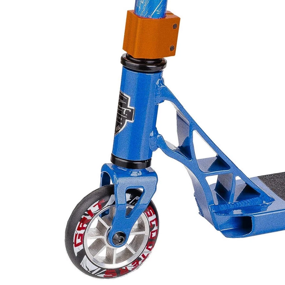 GRIT FLUXX MINI SCOOTER - COLOR: SATIN BLUE/SILVER LASER - Image 2 of 4