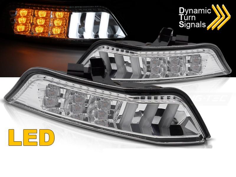 Clignotants Ford Mustang 2015-2017 LED chrome anti-buée pour remplacement feux ternis
