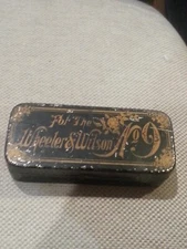 Antique Metal Container for the Wheeler & Wilson No9 Sewing Machine.