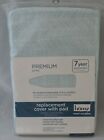New Homz Cotton Padded Ironing Board Cover Light Blue White Elastic W/Straps