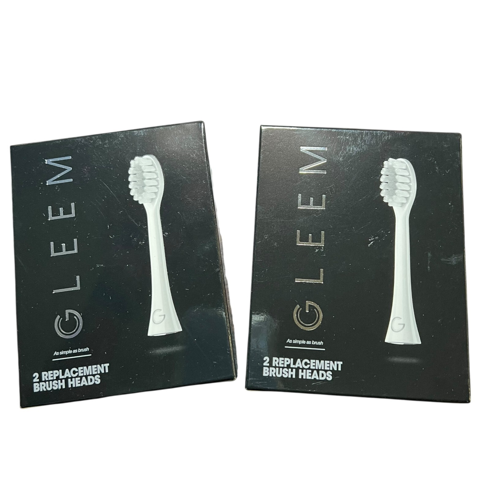 2x GLEEM Toothbrush Replacement Brush Heads Refill White 4 C