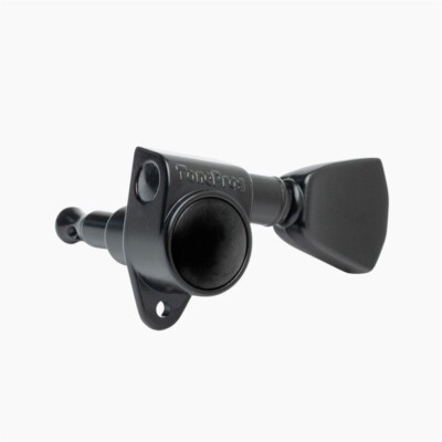 NEW TonePros GKH33X 3x3 Tuning Keys, Metal Keystone Buttons - BLACK