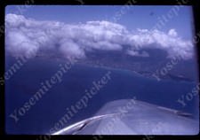 Sl85 Original Slide 1970's Hawaii  aerial view from airplane 575a