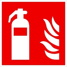Feuerlöscher selbstklebendes Schild 15x15cm günstige Großpackungen