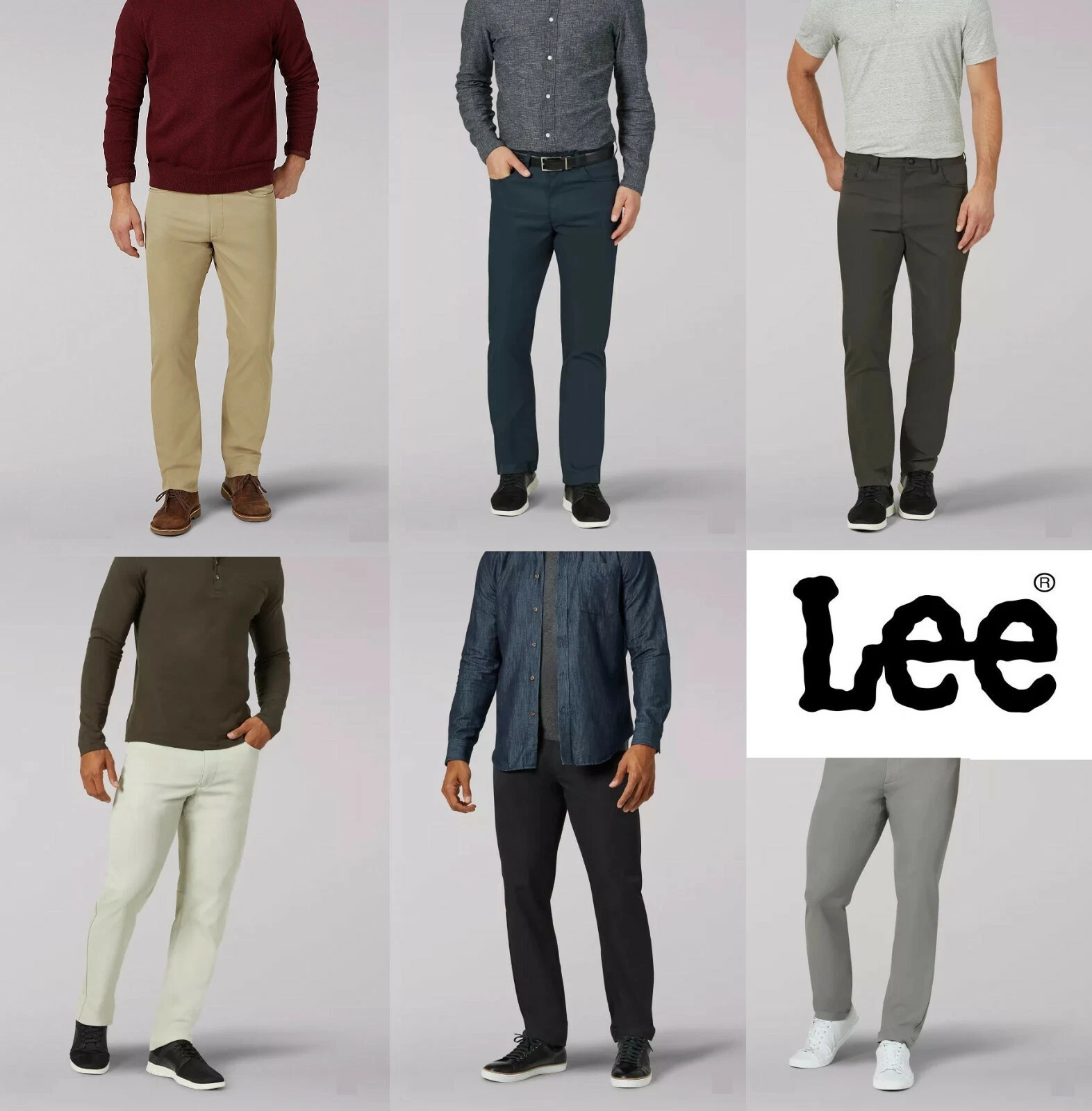 Mens LEE Trouser Straight Fit Pants Extreme Comfort MVP Performance Series
Opens in a new window or