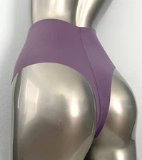 Victoria's Secret Thong Panty No Show Illusions Solid Purple High Waist XL