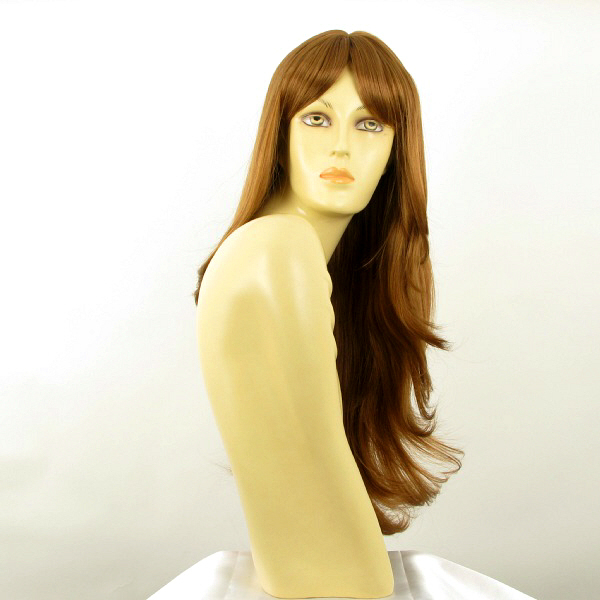Perruque femme longue blond foncé FLORA 27 synthétique