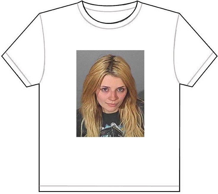 MISCHA BARTON MUG SHOT T-SHIRT TEE PICTURE PHOTO mugshot the oc