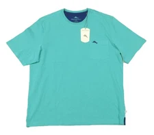 Tommy Bahama Men's Neptune Green New Bali Skyline Crew-Neck S/S Pocket T-Shirt