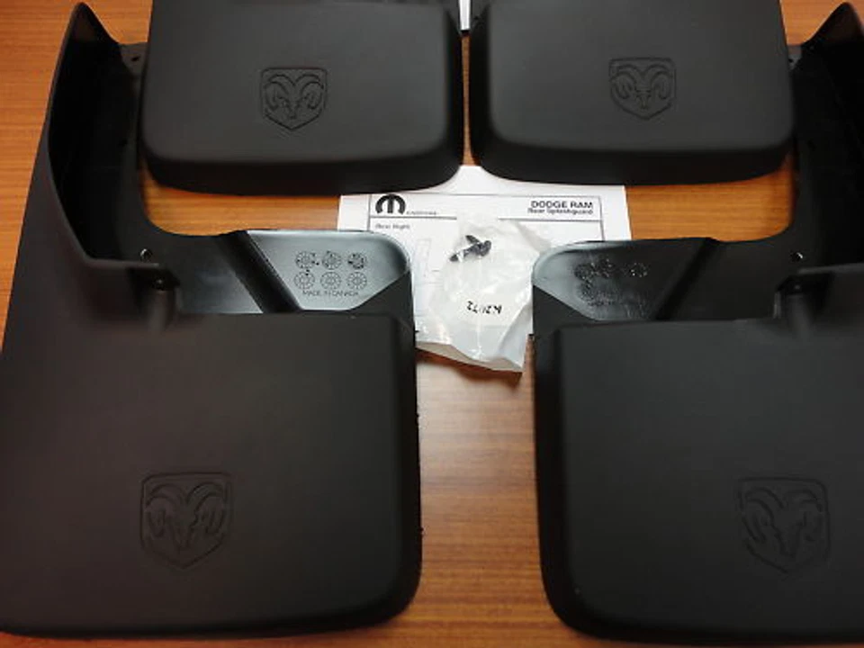 09-18 Dodge RAM w/o wheel flares Front & Rear Molded 4 piece OEM Mud Flaps - Image 2 of 4