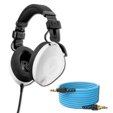 Rode NTH-100 White Headphones w/ Blue 3.5mm Cable 7.9' 
