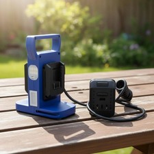 Portable Battery Converter Light Source Lamp Battery Power Adapter for Worksite