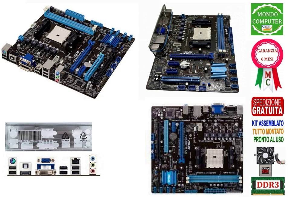 ASUS F2A55M-LE FM2 SOCKEL MAINBOARD + AMD A10 6700 CPU + RAM - Bild 1 von 1