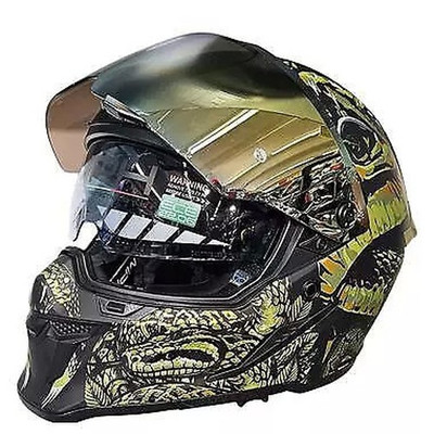 Helm MPH Integral Doppelt Visier Blade E22.06 Grafik Cobra Matt Pinlock 70