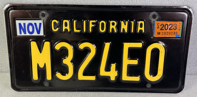California Black 2023 USA Amerikanisches Nummernschild