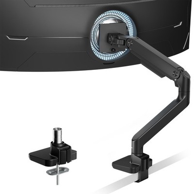 ARES WING Einzelner Monitorarm für 17 bis 49 Zoll Schwerlast gebogener Bildschirm