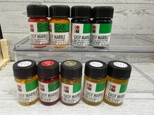 9 Bottles Marabu Easy Marble Paints Nearly Full