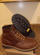 Red Wing Seconds: 8146 Roughneck Moc toe Boots Size 10.5 D Briar Oil Slick.