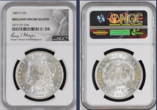 1885-O ~Nice Luster_~ NGC BU Morgan Silver Dollar - George T. Morgan Signature