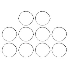 10Pcs Leather Necklace Cord Adjustable Double Knotted Rope 2mm Dark Brown