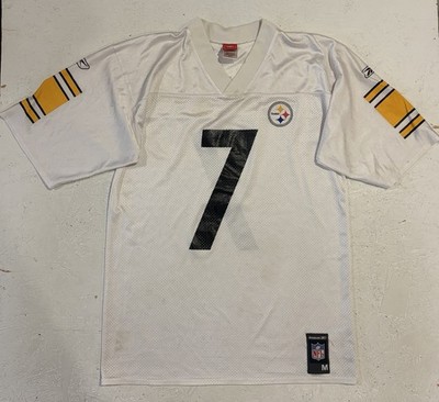 Men s Ben Roethlisberger #7 Pittsburgh Steelers White NFL Reebok Jersey Medium