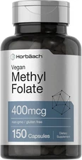Methyl Folate 400 Mcg | 150 Vegan Capsules | Non-Gmo, Gluten Free | Dietary Supp