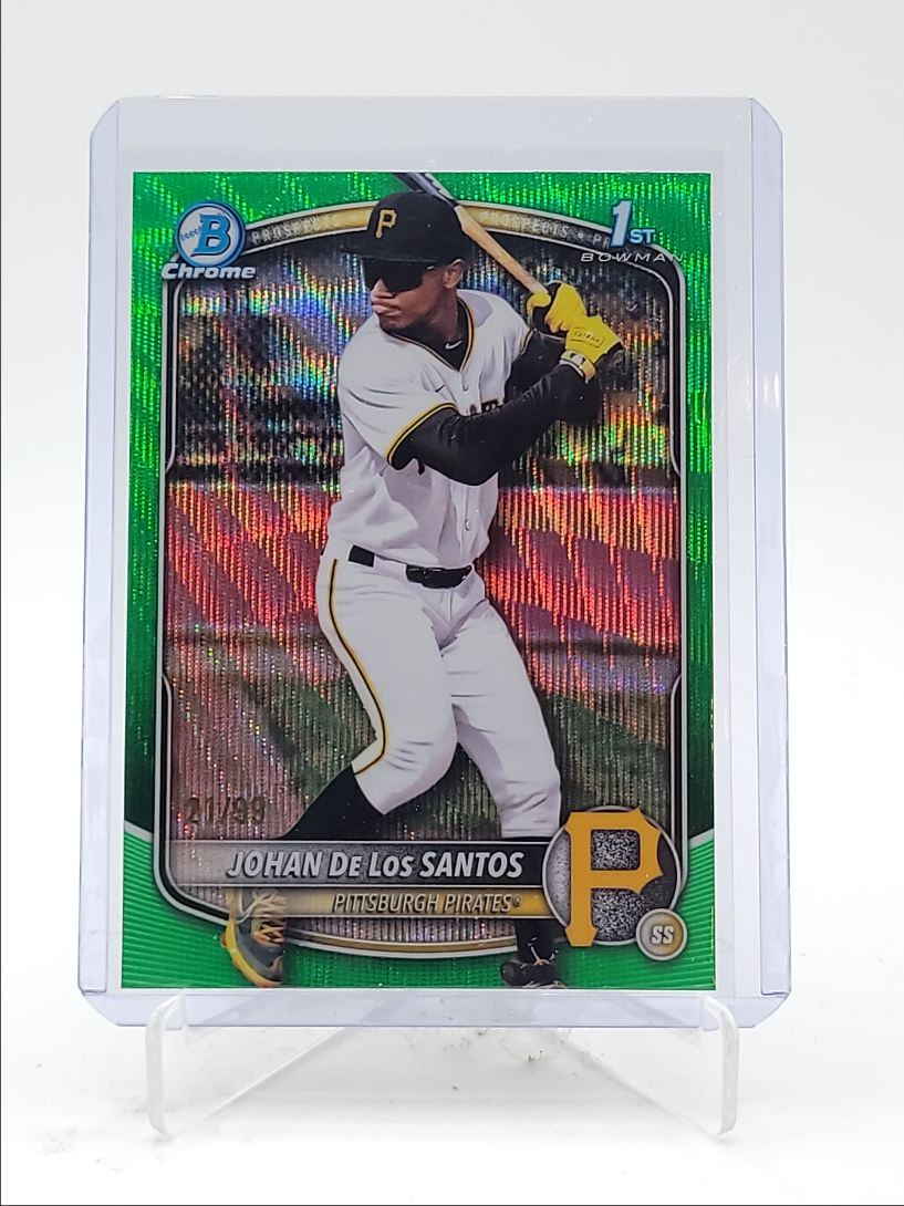 JOHAN DE LOS SANTOS 2025 BOWMAN CHROME 1ST GREEN WAVE /99 Q4440