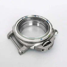 42MM Steel Watch Case Black White strip Inner Ring For NH35/NH36/4R/7S Movement