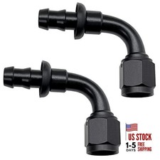 6AN Female to 3/8 Hose Barb 90 degree Swivel Aluminum 6AN-3/8 Barb 90 Degree