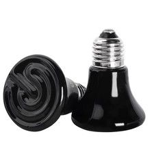 50W Mini Reptile Heat Lamp Bulb 2 Pack E26/E27 Base,AC110-120V,Pet Infrared ...