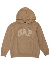 Gap Herren Grafik Hoodie Pullover Large Beige Baumwolle BD14