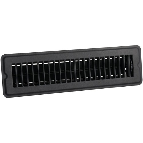 Home Impressions 2-1/4 In. x 12 In. Matte Black Steel Floor Register Home
