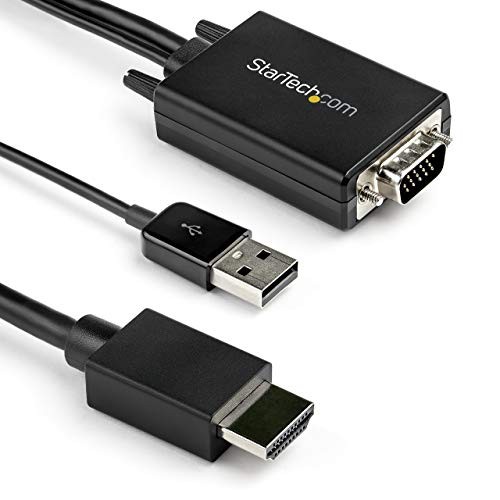 StarTech 6ft VGA to HDMI Converter Cable with USB Audio Support - 1080p Analog