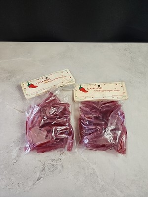 Vintage Casa Noel 35 Red Chili Pepper Light Covers Party Fiesta Decor 2 ...