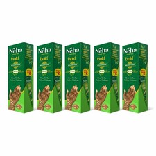 Neha Gold Mehandi Cone Pure Henna Paste For Body Art 2 Pcs in 1 Box X Pack Of 5